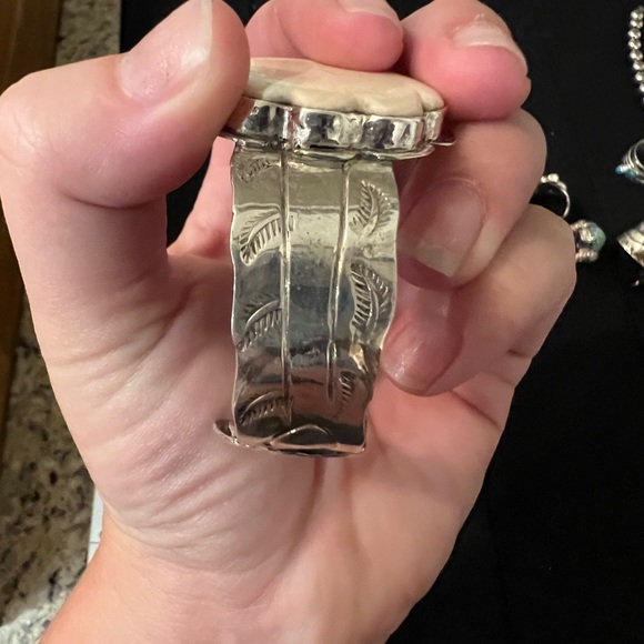 Bill Kirkham Agate Sterling Silver Cuff Bracelet - Picture 7 of 9